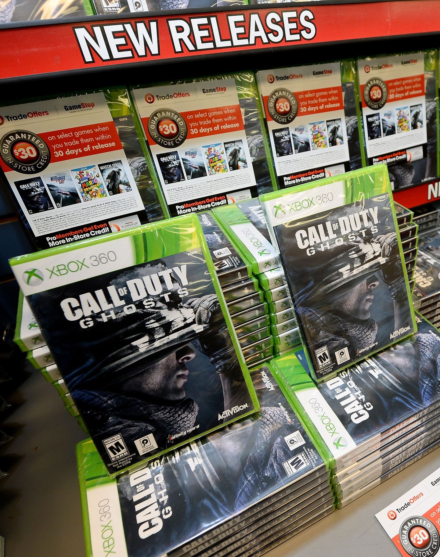 Arvutimängu Call of Duty: Ghosts väljapanek Las Vegase ühes elektroonikapoes.