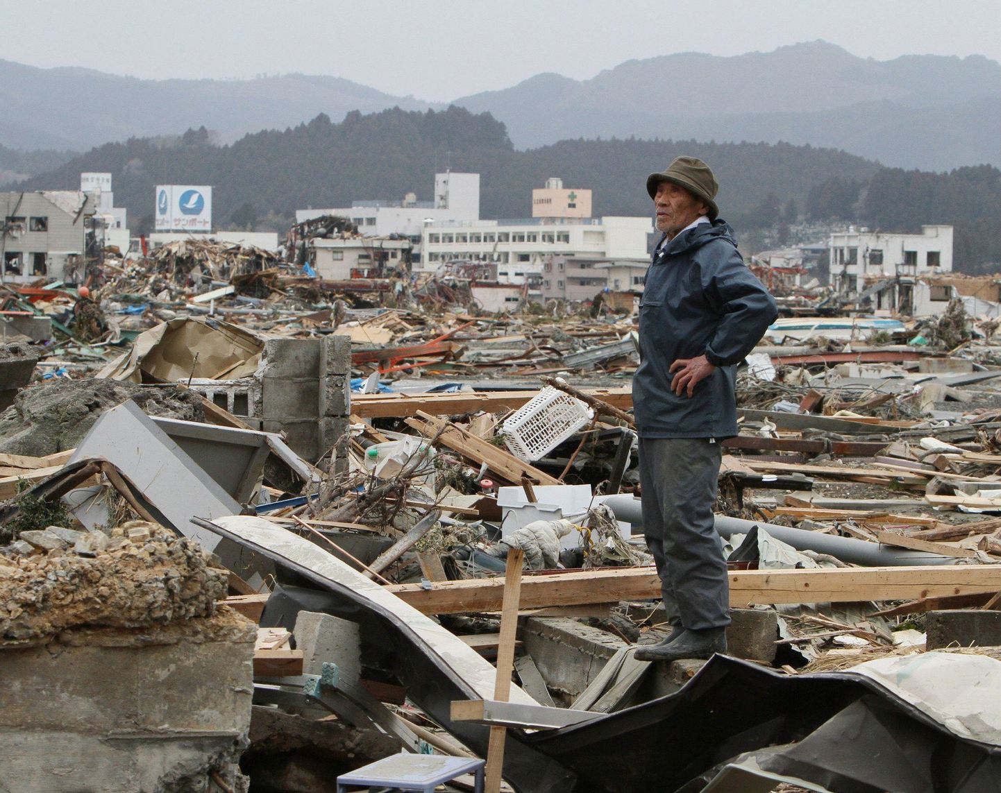 Tsunami tagajärjed Minamisanrikus Miyagi prefektuuris.