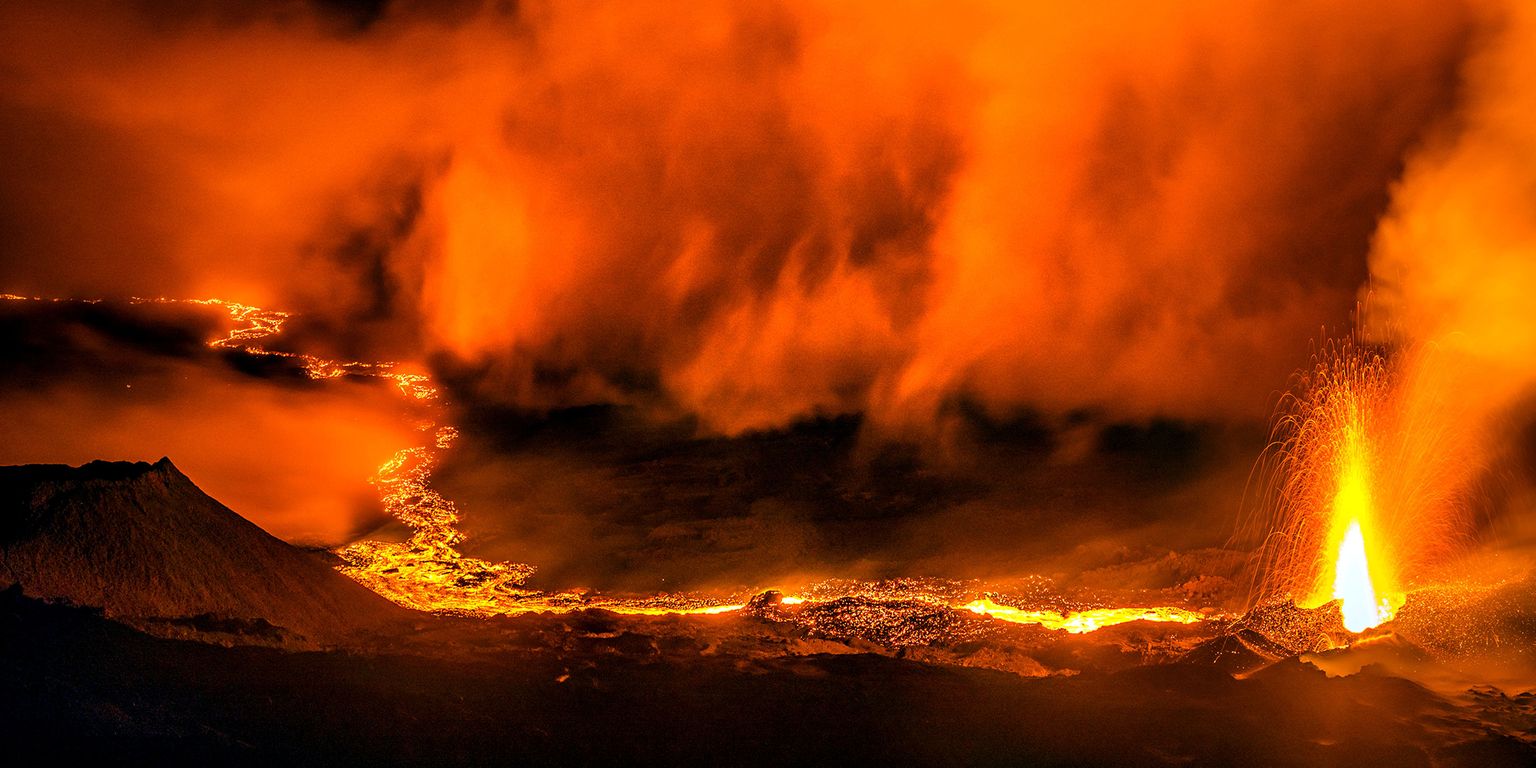 Piton de la Fournaise vulkaan Reunioni saarel