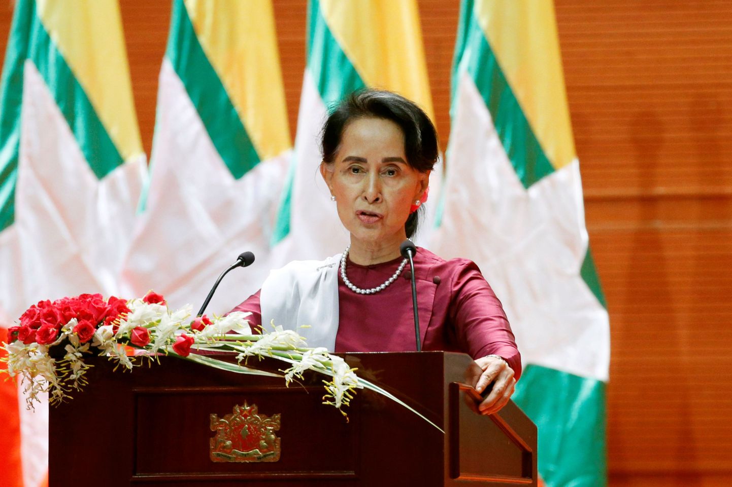 Birma liider Aung San Suu Kyi.