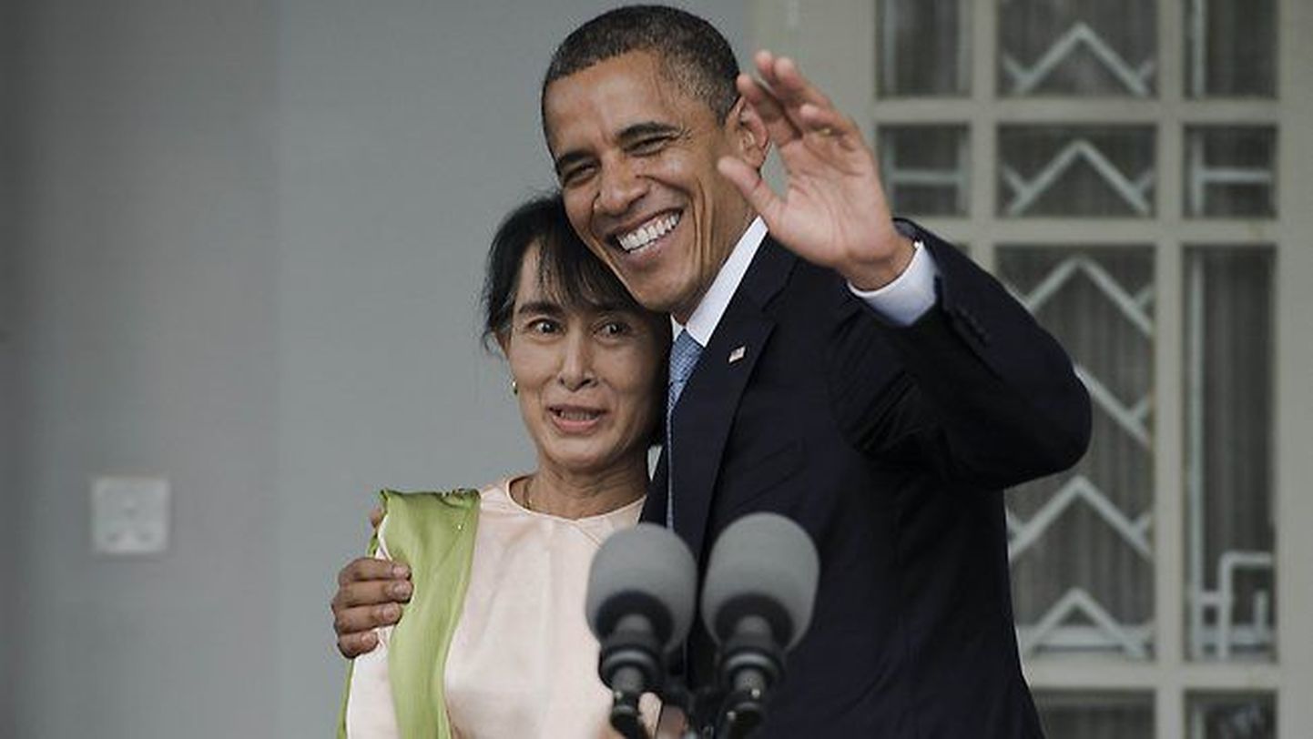 USA president Barack Obama ja Birma de facto liider Aung San Suu Kyi andsid ühise pressikonverentsi.
