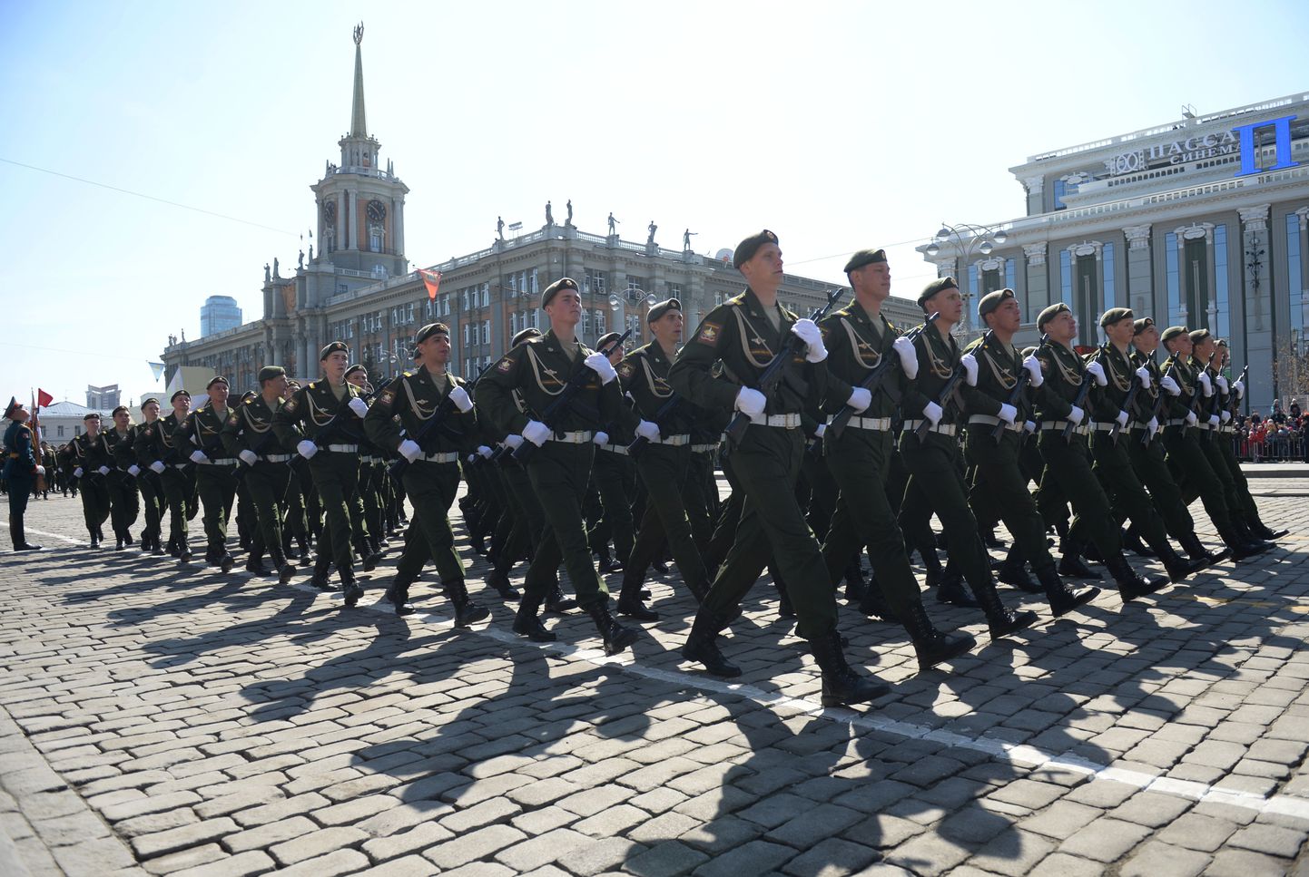 Vene sõdurid võidupüha paraadil.