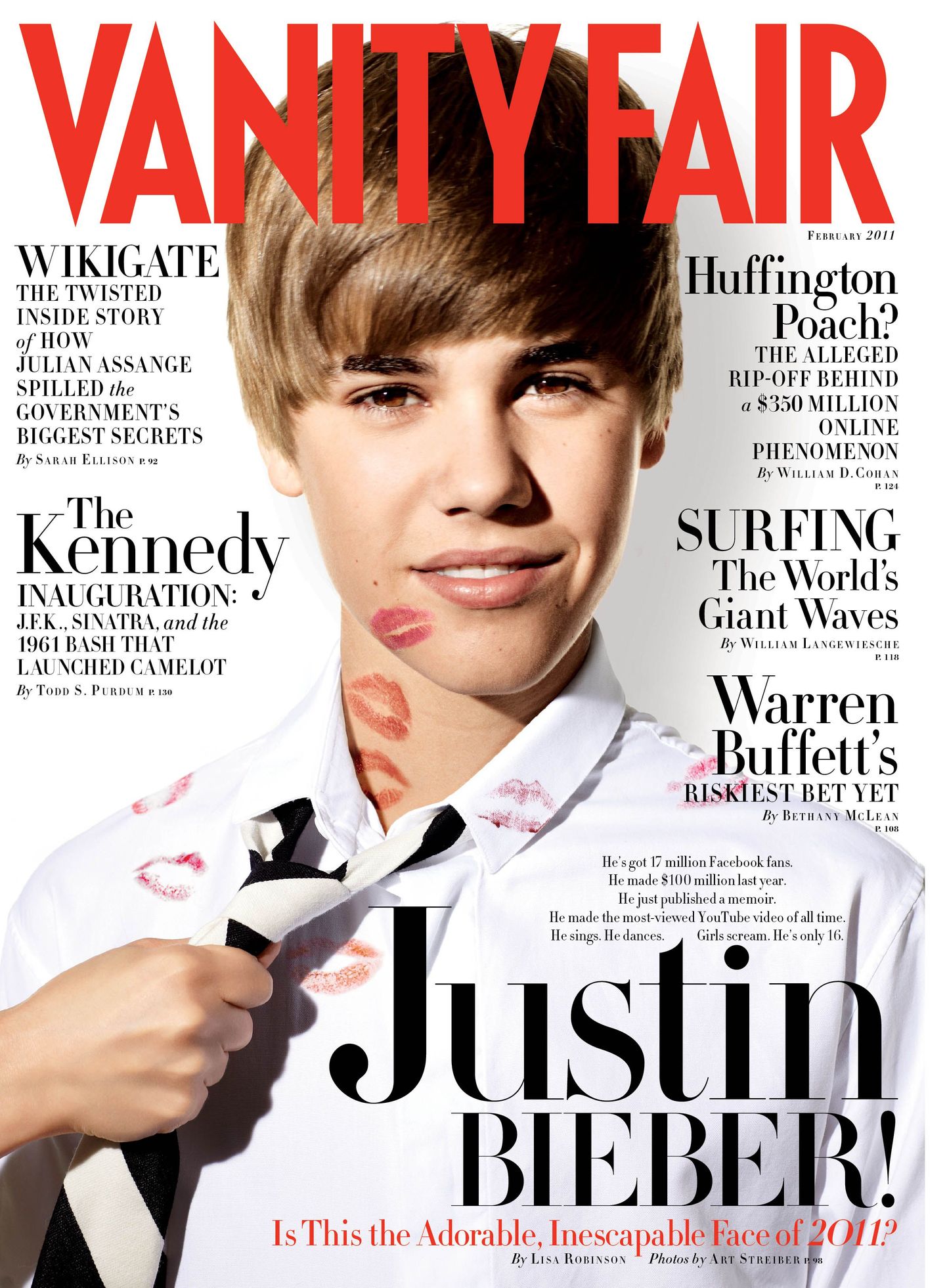 Justin Bieber ajakirja Vanity Fair kaanel