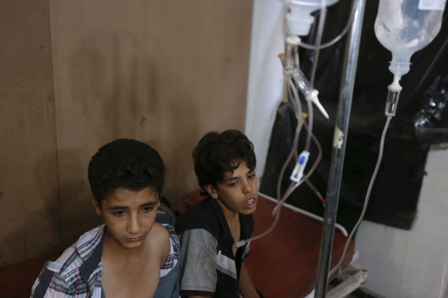 Lapsed möödunud aasta septembris Douma välihaiglas.