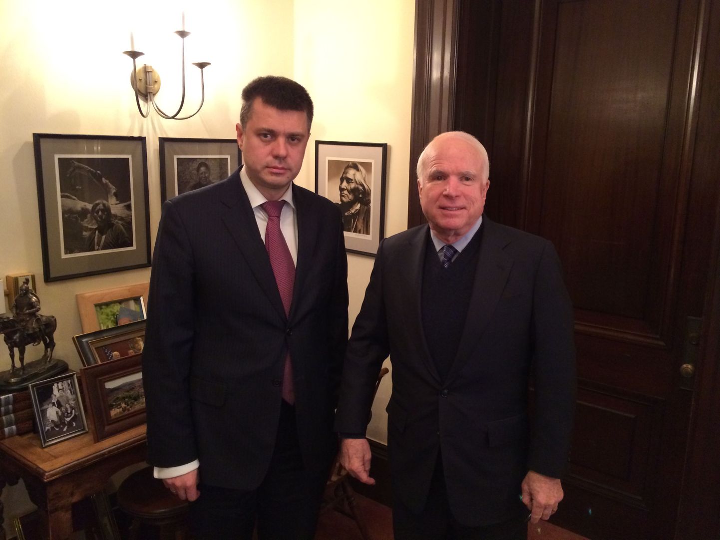 Urmas Reinsalu ja John McCain tänasel kohtumisel.