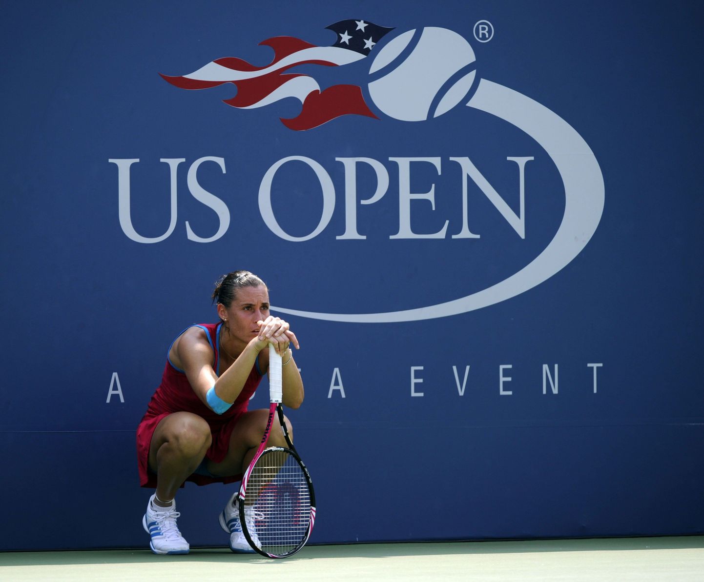 Кадр с женского турнира на US Open.