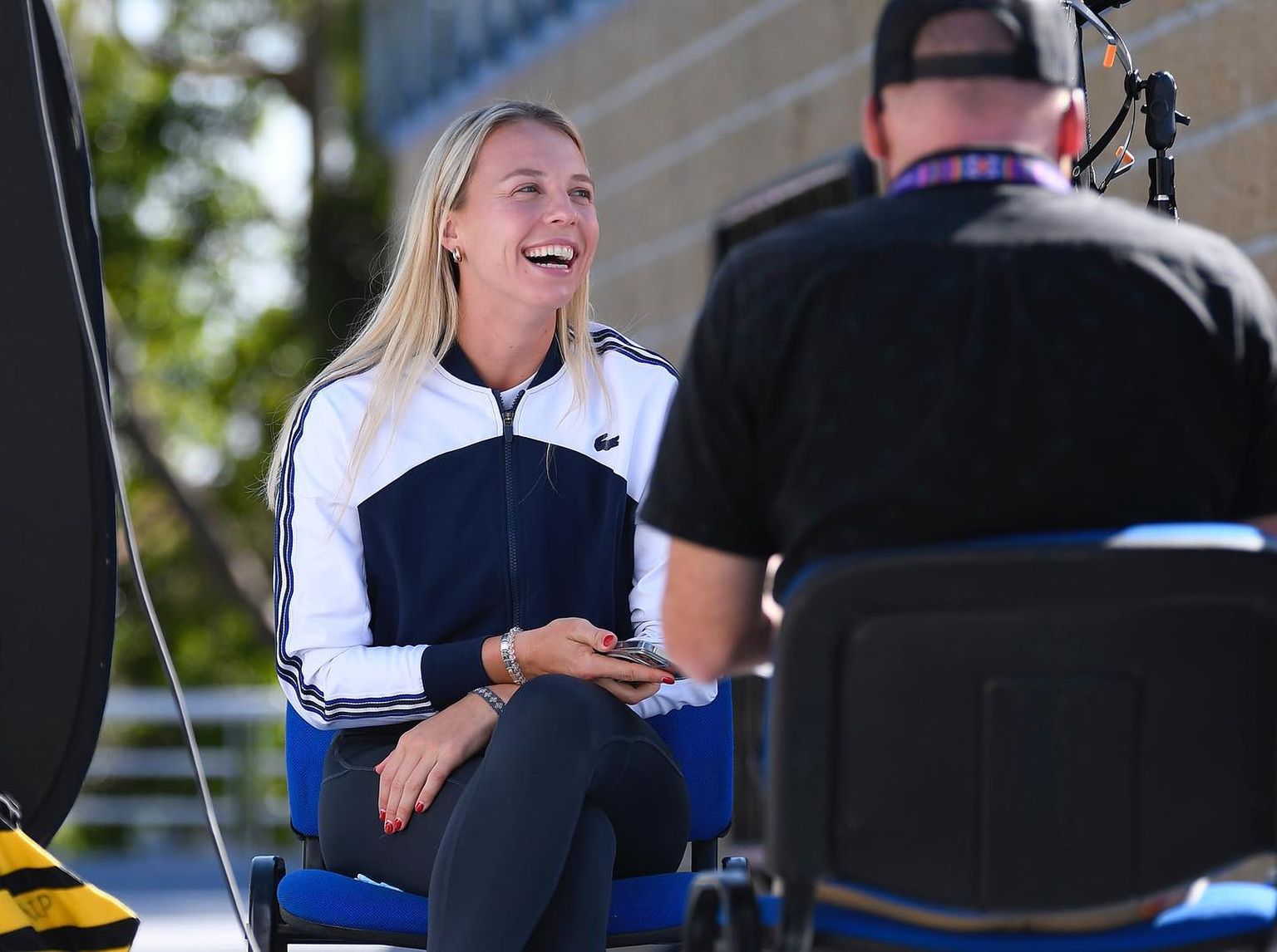 Anett Kontaveit meediapäeval säramas.
