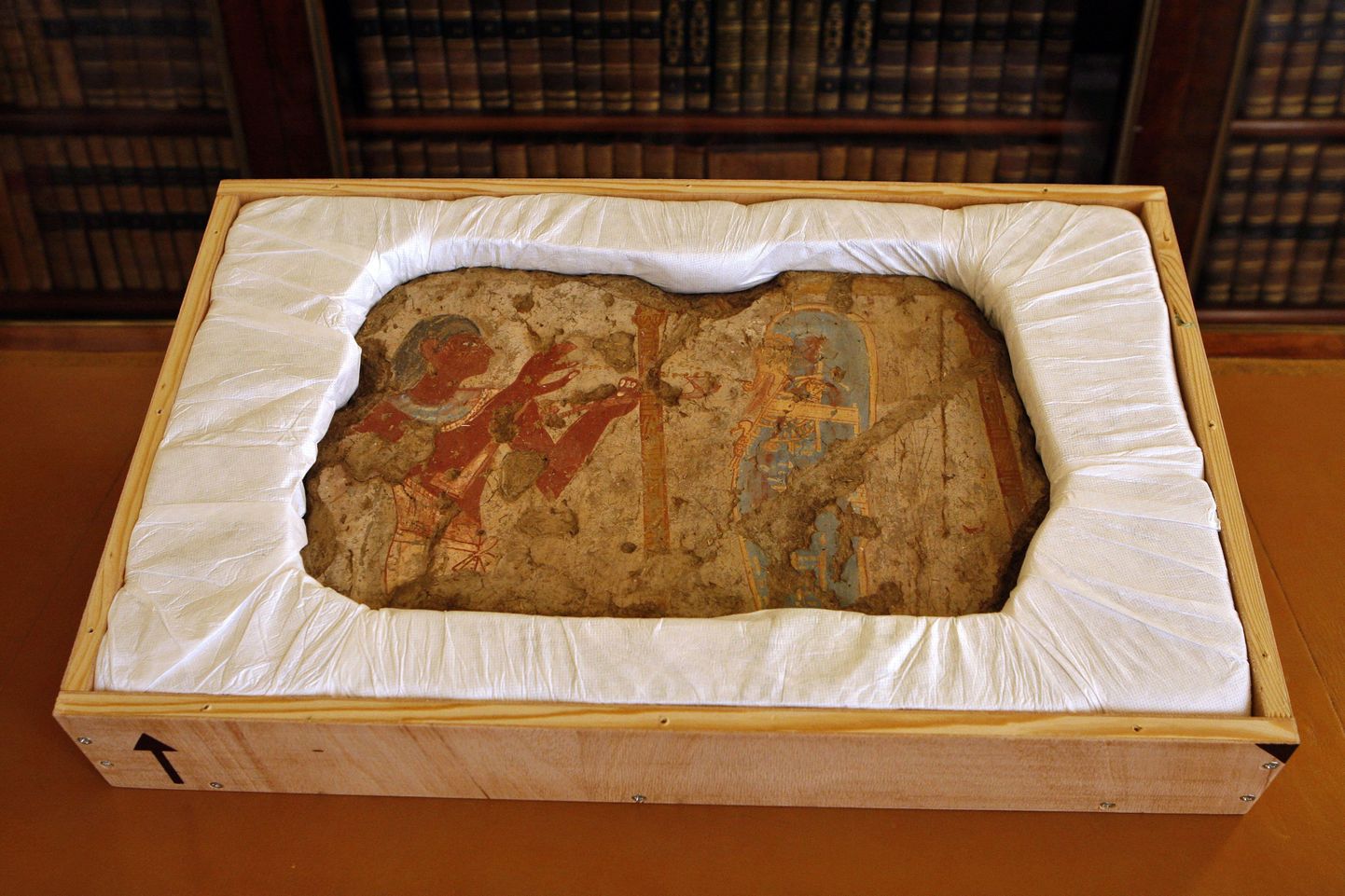 Üks viiest iidsest freskofragmendist, mille Pariisis asuv Louvre´i muuseum Egiptusele tagastas.