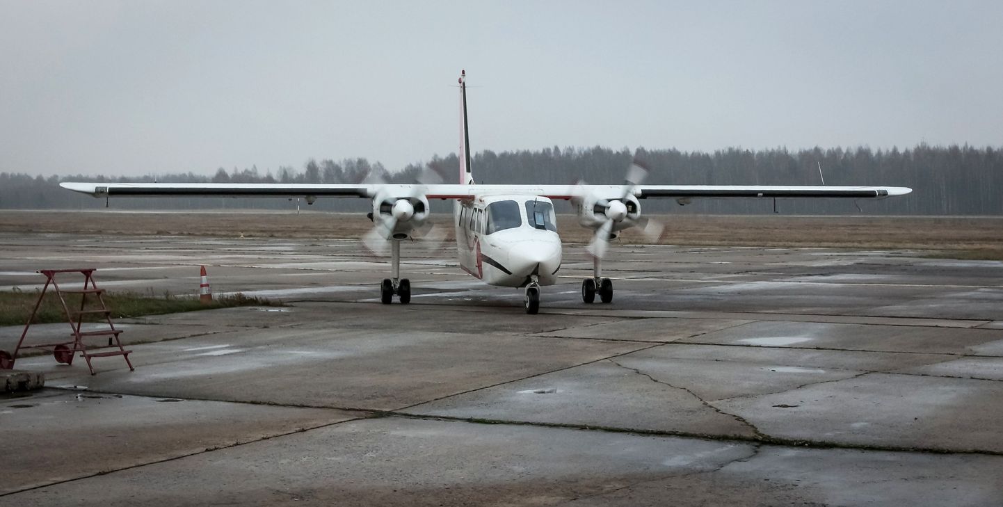 Lennuk, mis saabus Pärnu lennujaama Ruhnu saarelt.