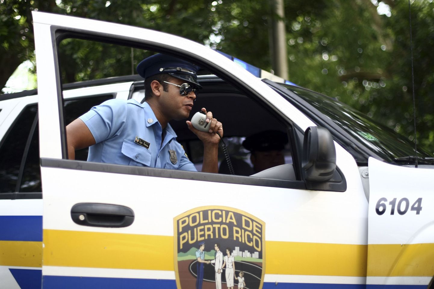 Puerto Rico politsei. Illustreeriv foto.
