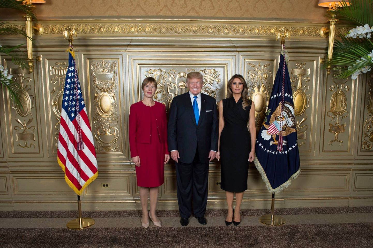 Kersti Kaljulaid kohtus Donald Trumpi ja Melania Trumpiga.
