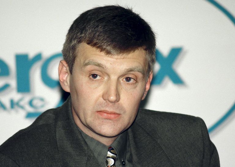 Aleksandr Litvinenko 1998. aastal pressikonverentsil. Foto: Scanpix