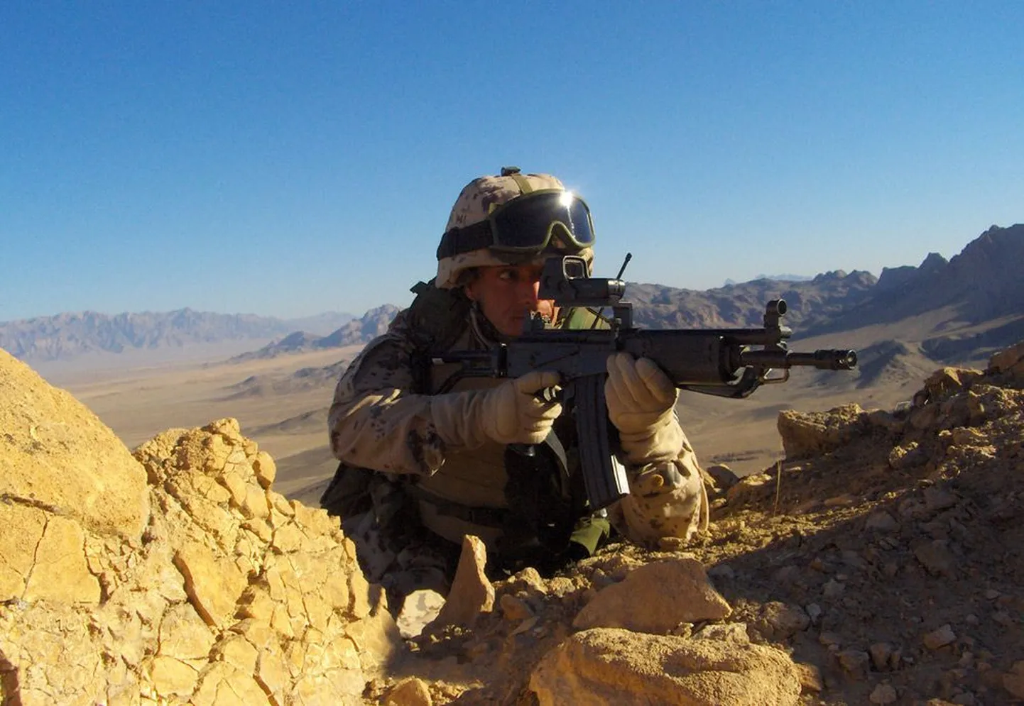 Jalaväekompanii Estcoy-3 võitleja 2006. aasta detsembris Afganistanis.