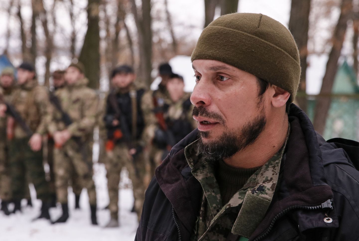 Isehakanud Donetski rahvavabariigi eest võitlevad tšetšeenid.
