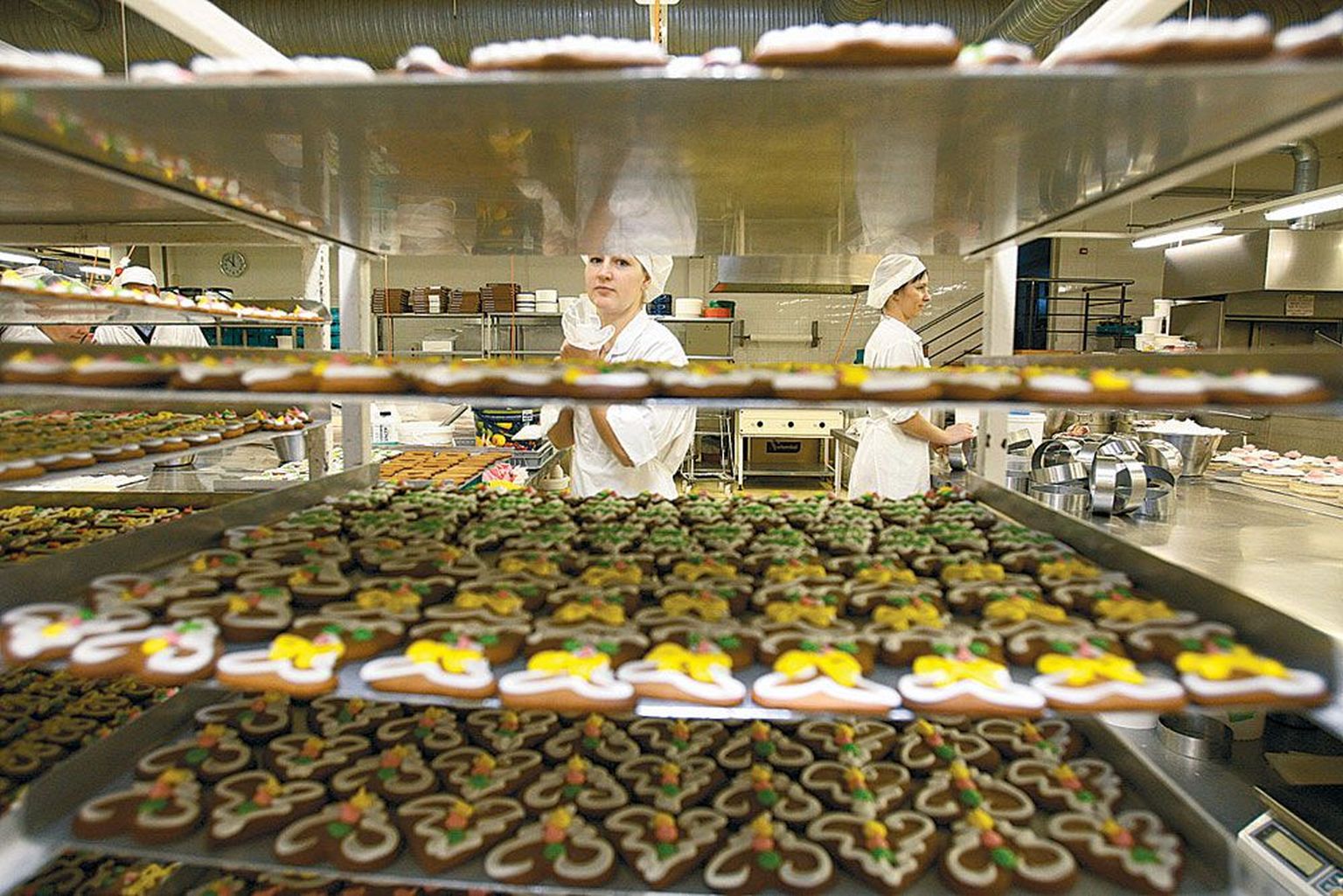 Kogu talvehooaja toodab Pere tavaliselt 30–40 tonni piparkooke. Kondiiter Häili Evert, kes kaunistab päevas keskmiselt 30 kilo piparkooke, teeb ja sööb neid koduski veel hea meelega.