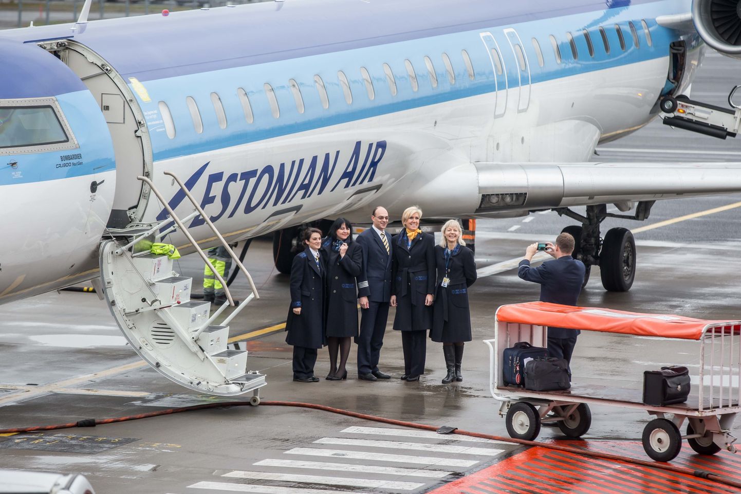 Tallinnast väljus viimane rahvusvärvides Estonian Airi lennuk. Sihtkohaks Kopenhaagen.
