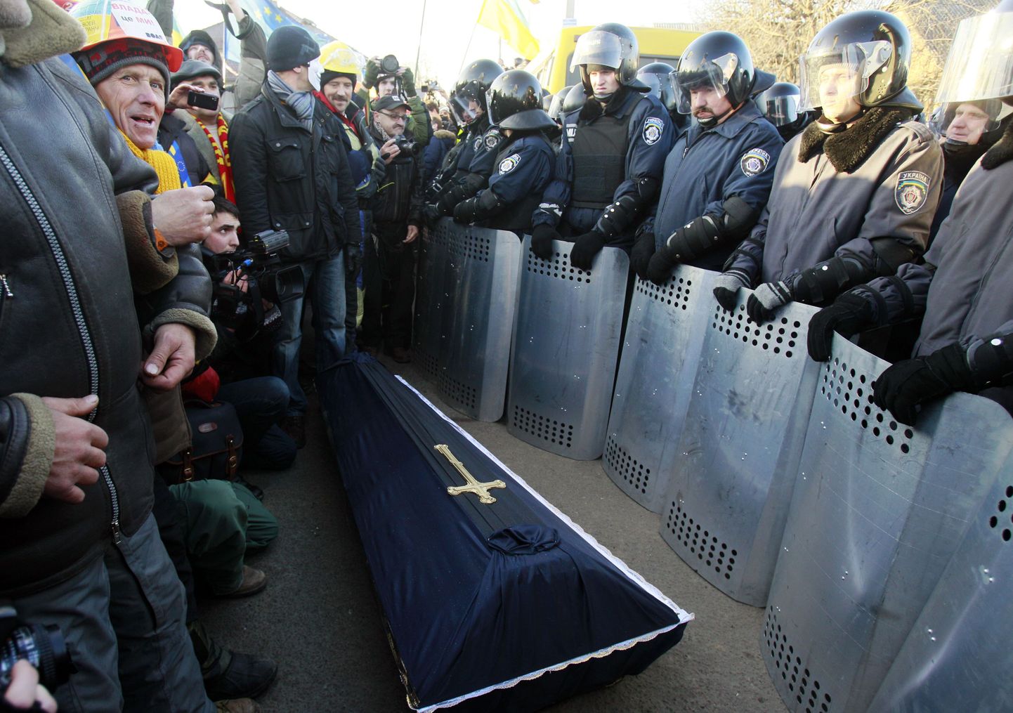 Meeleavaldajad ja märulipolitsei Ukrainas
