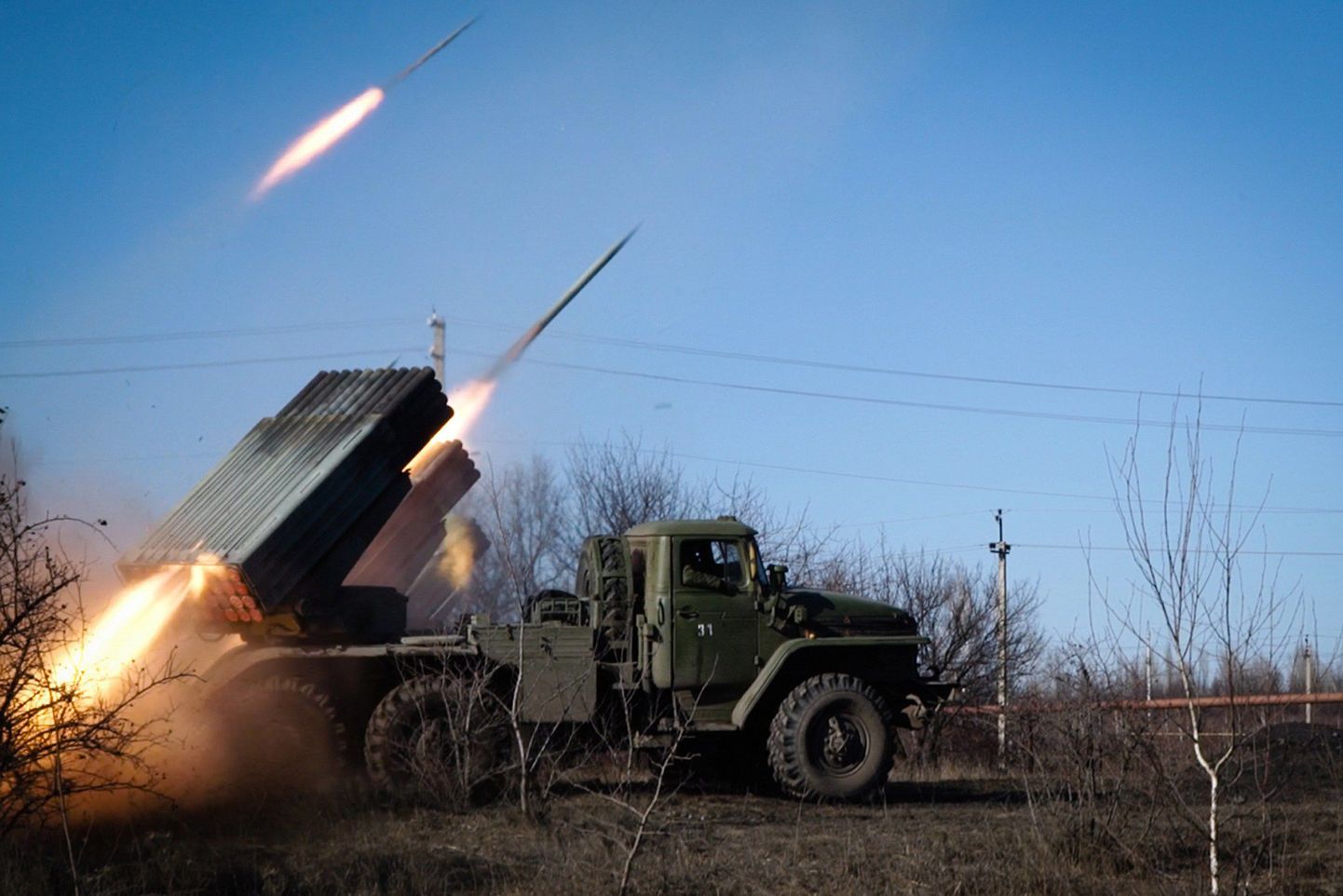 Grad-raketisüsteem Donetski piirkonnas 2015. aasta veebruaris.