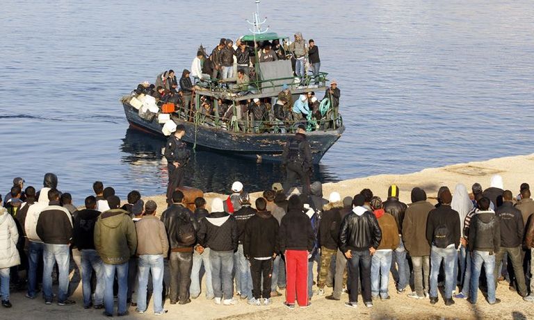 Nii jõuavad põgenikud Itaaliasse, täpsemalt Lampedusa saarele. Foto: