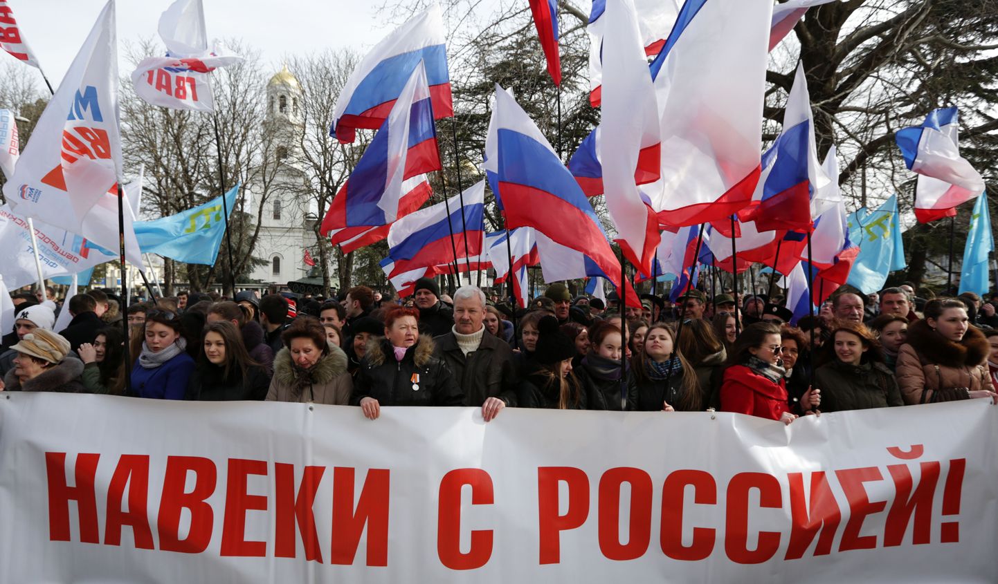 Krimmi annekteerimist tähistavad poolsaare venemeelsed kui Krimmi taasühendamise päeva.