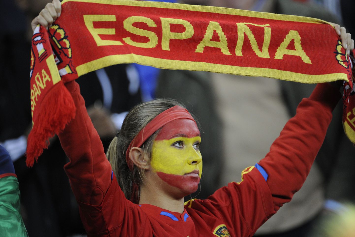 Hispaania on vähemalt neljaks järgnevaks aastaks maailmameister ja sellel ennast lipuvärvidesse meikinud neiul on põhjust uhke ja rahulolev olla.