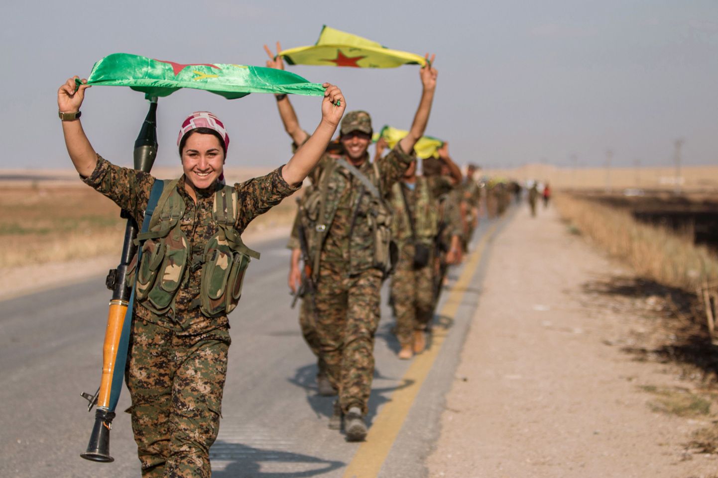 Süüria kurdidest võitlejad.