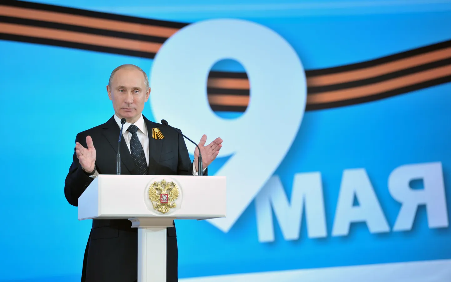 Vladimir Putin 2012. aastal 9. mai pidustustel Moskvas.