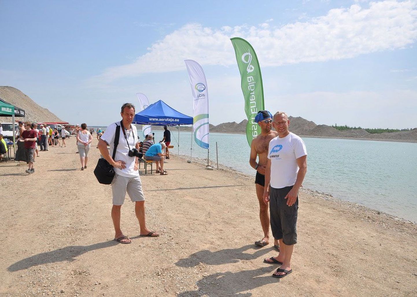 Первые соревнования по водному спорту на месте бывшего сланцевого карьера состоялись в минувшие выходные.