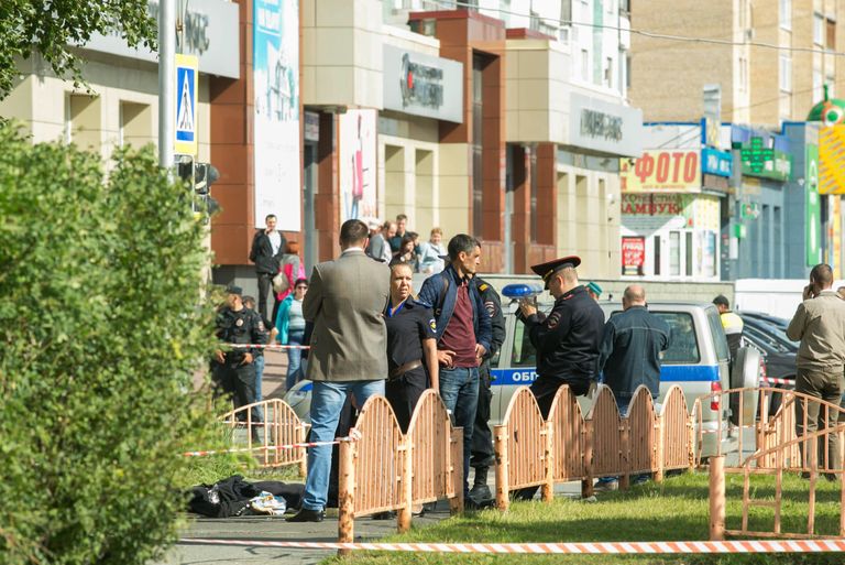 Politsei sündmuskohal. Foto: Irina Shvets/Scanpix