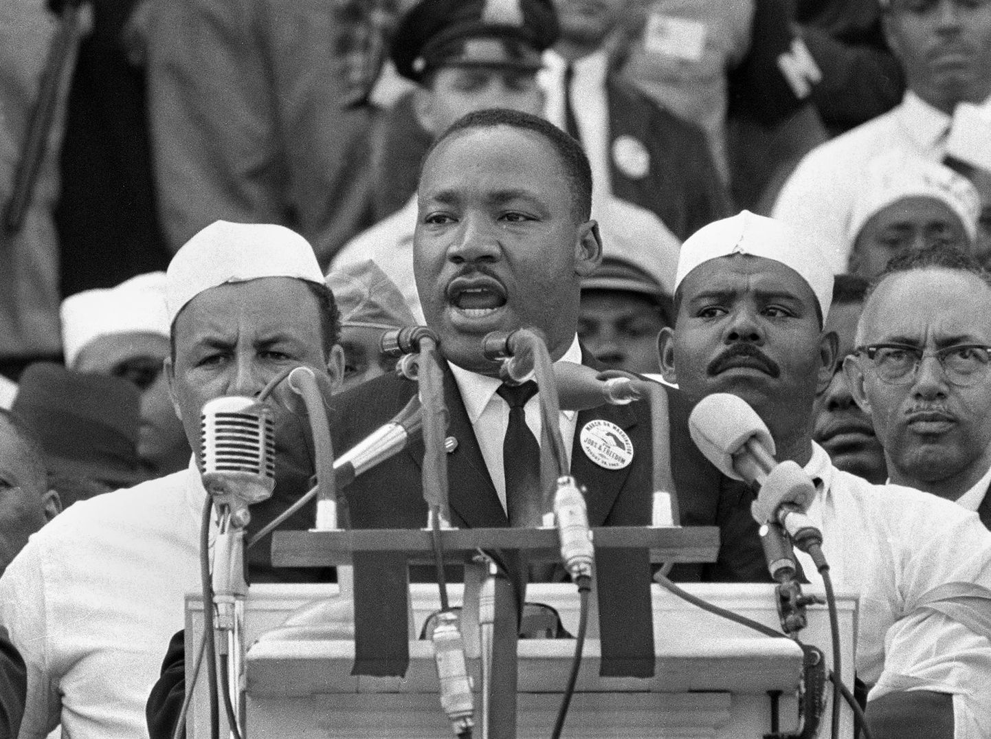 Martin Luther King 1968. aasta 28. augustil kõnet pidamas.