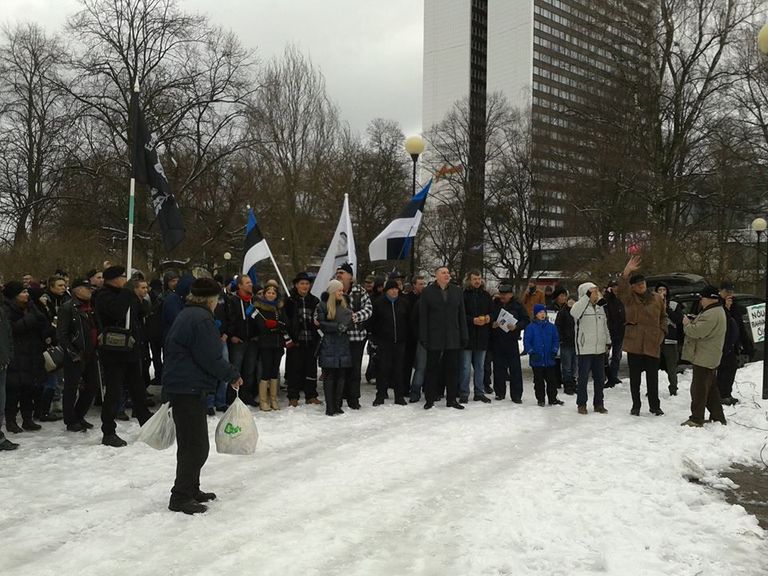 Odini Sõdalaste kogunemine 24. veebruaril. Foto:
