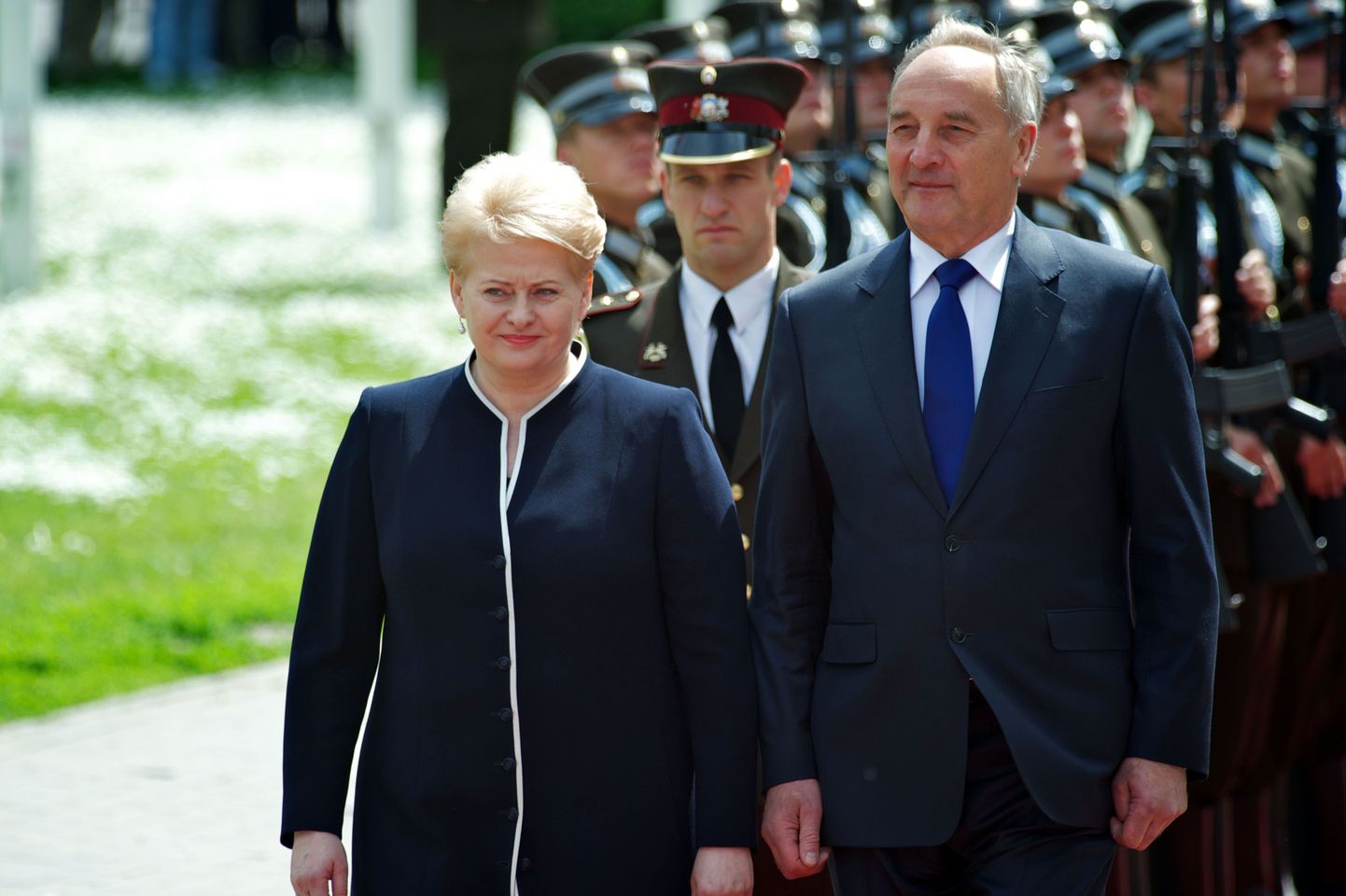 Läti president Andris Bērziņš koos Leedu riigipea Dalia Grybauskaitega.