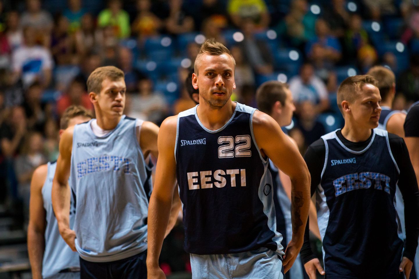 Timo Eichfussi (nr 22) põlved ei lase korralikult treenida. Nii peab Eesti korvpallikoondise peatreener Tiit Sokk mõtlema varuvariantidele.