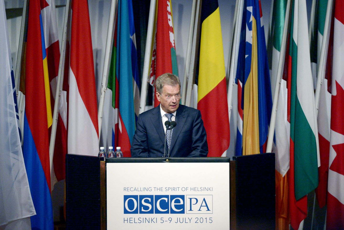 Soome president Sauli Niinistö OSCE PA istungit avamas.