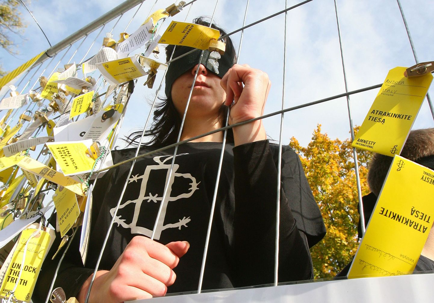 Amnesty Internationali salavanglate vastane meeleavaldus Vilniuses.