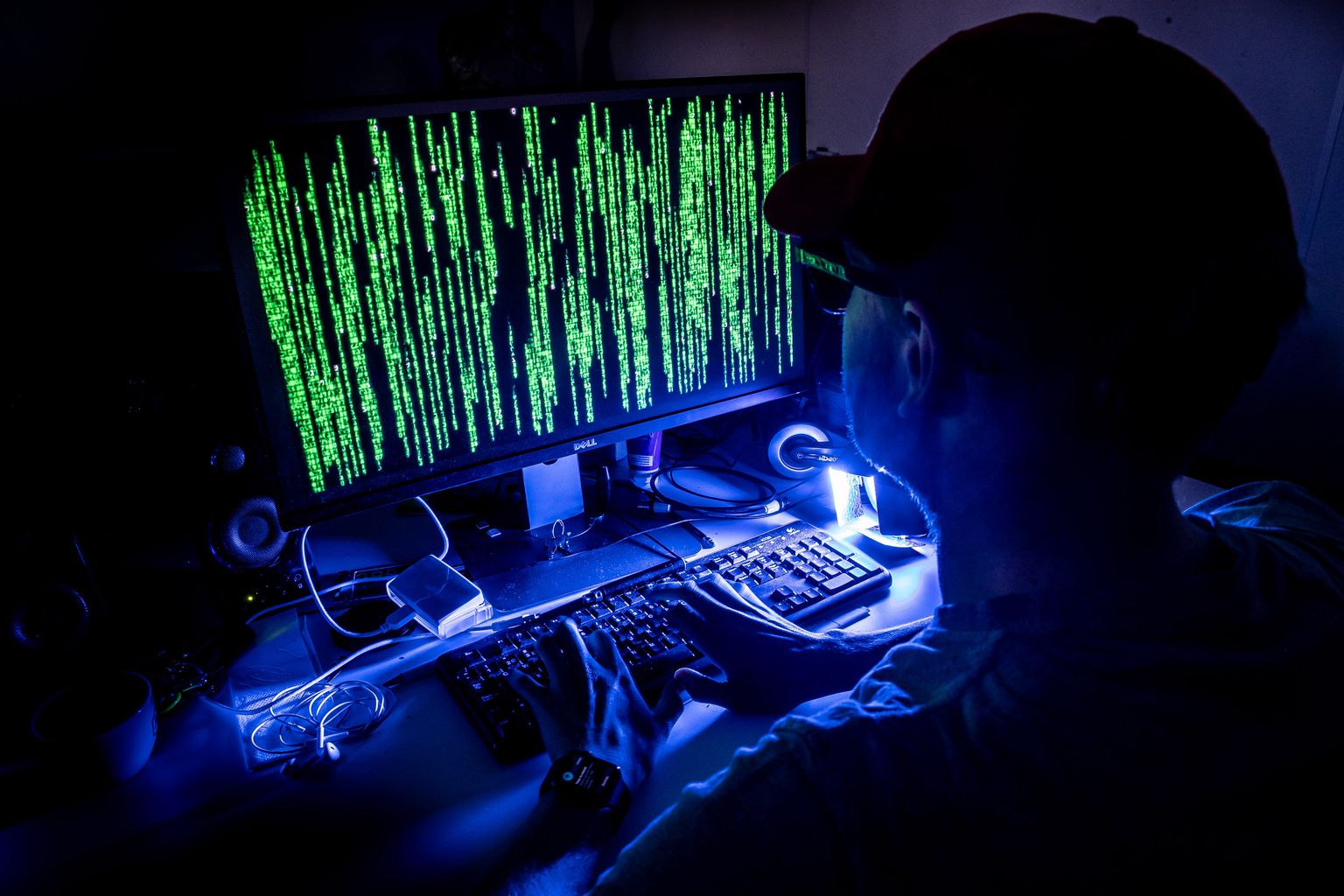 12.05.2021 Tallinn Illustreeriv foto küberkurjategijast. Häkker. Hacker. Küberturvalisus. Foto:Sander Ilvest/Postimees