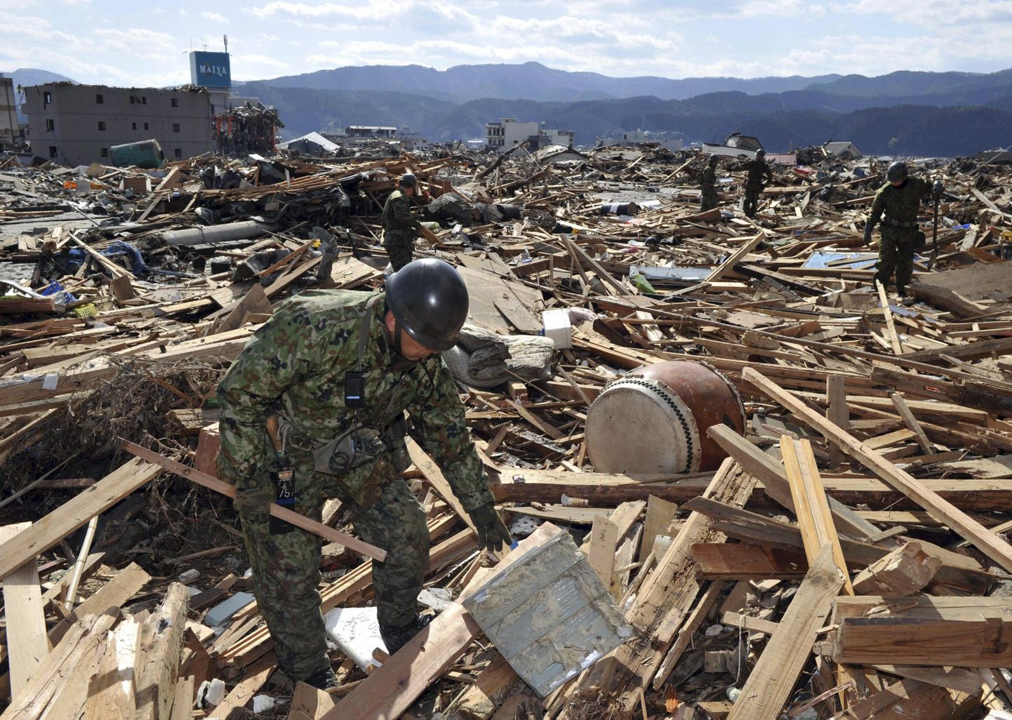 Rikuzentakata pärast tsunamit.