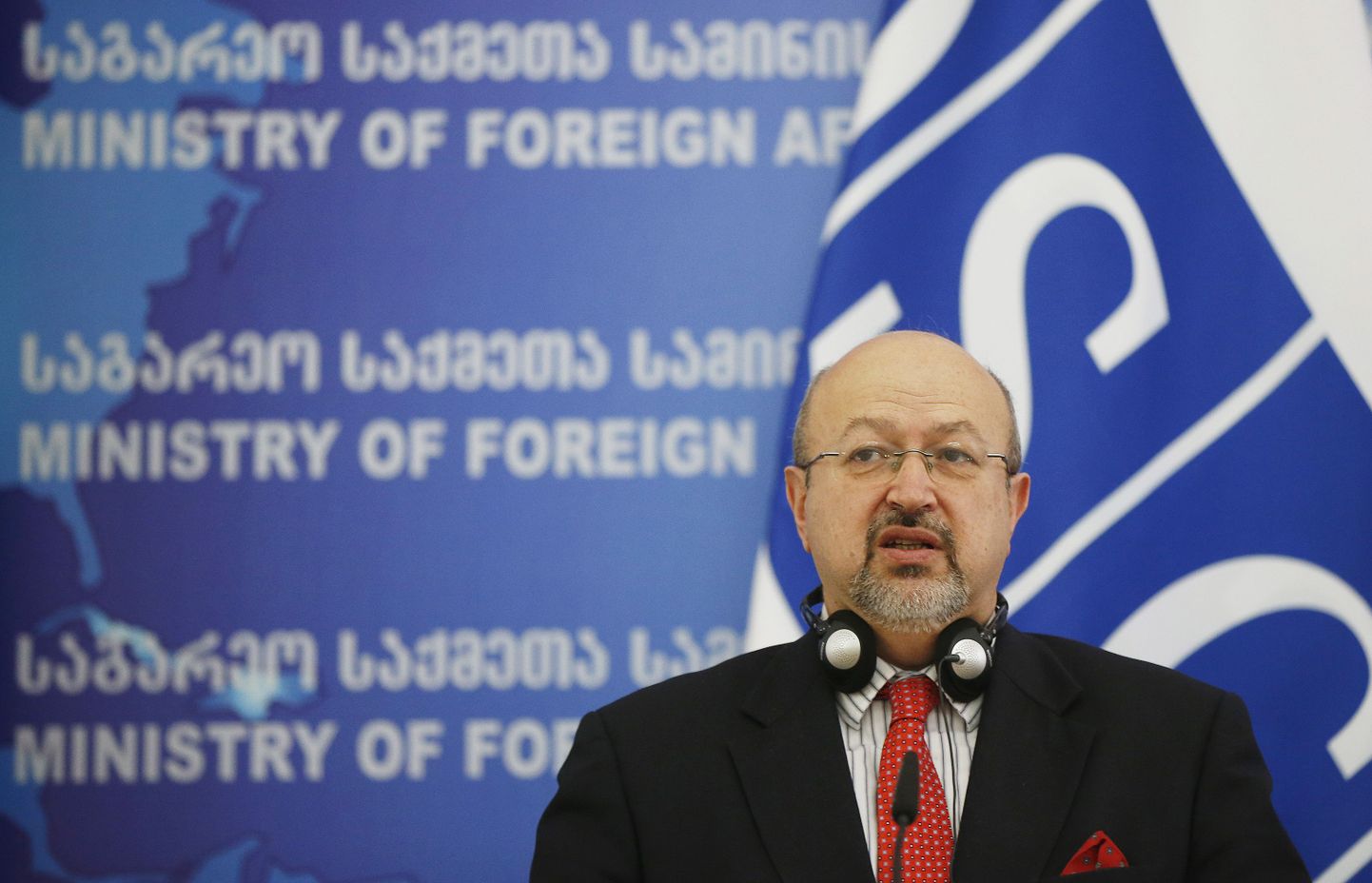 Organisation for Security and Cooperation in Europe (OSCE) Secretary General Lamberto Zannier speaks during a news conference in Tbilisi, March 9, 2015. REUTERS/David Mdzinarishvili (GEORGIA - Tags: POLITICS)