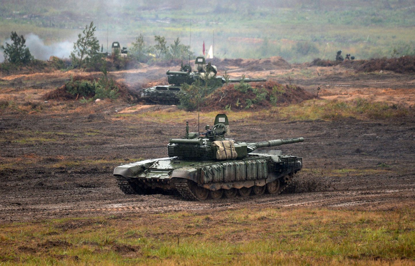Valgevene tankid õppustel.