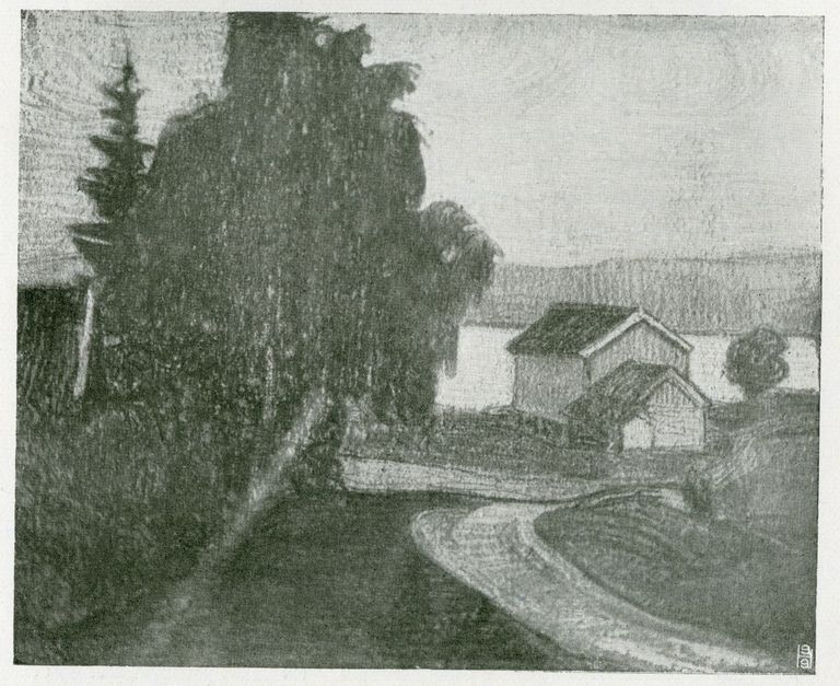 Nikolai Triik. Norra maastik. 1907. Pastell