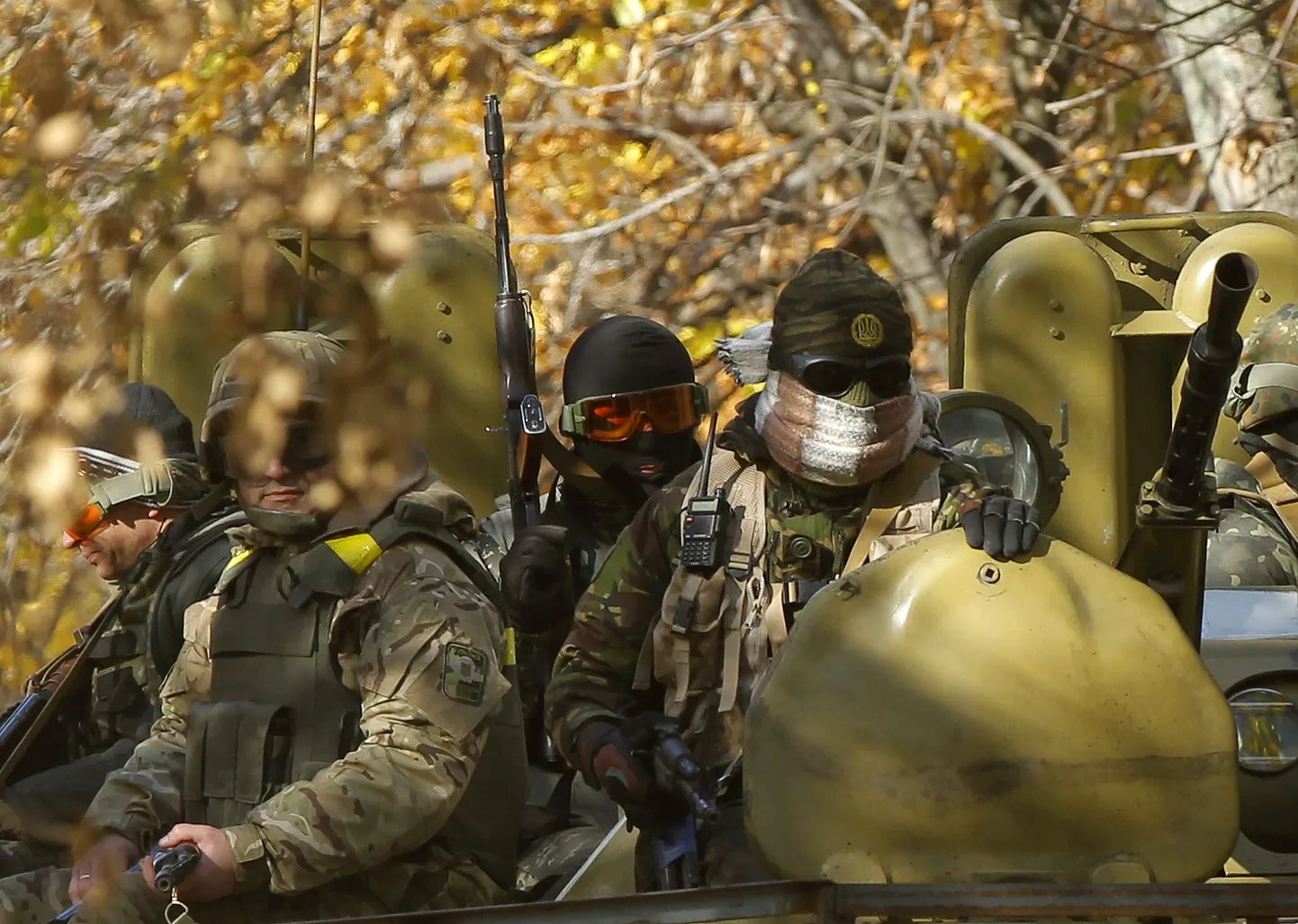 Ukraina sõjaväelased Ida-Ukrainas.