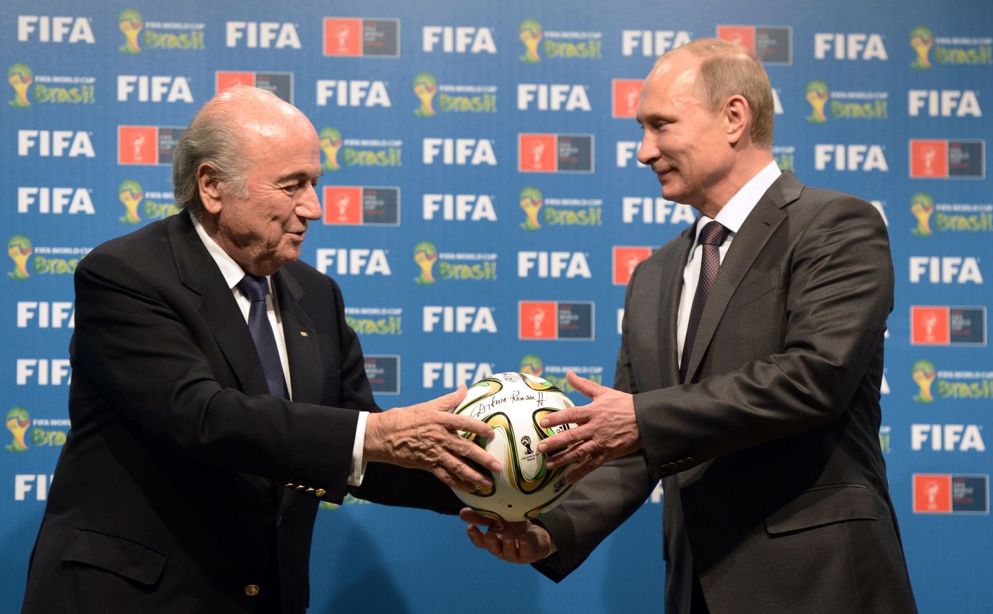 FIFA president Sepp Blatter ja Venemaa president Vladimir Putin.