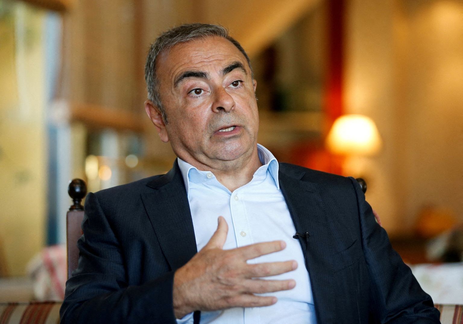 Nissani eksjuht Carlos Ghosn andmas Reutersile intervjuud Beirutis juunis 2021.