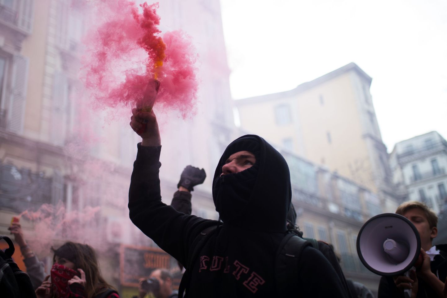 Акции протеста в Марселе.