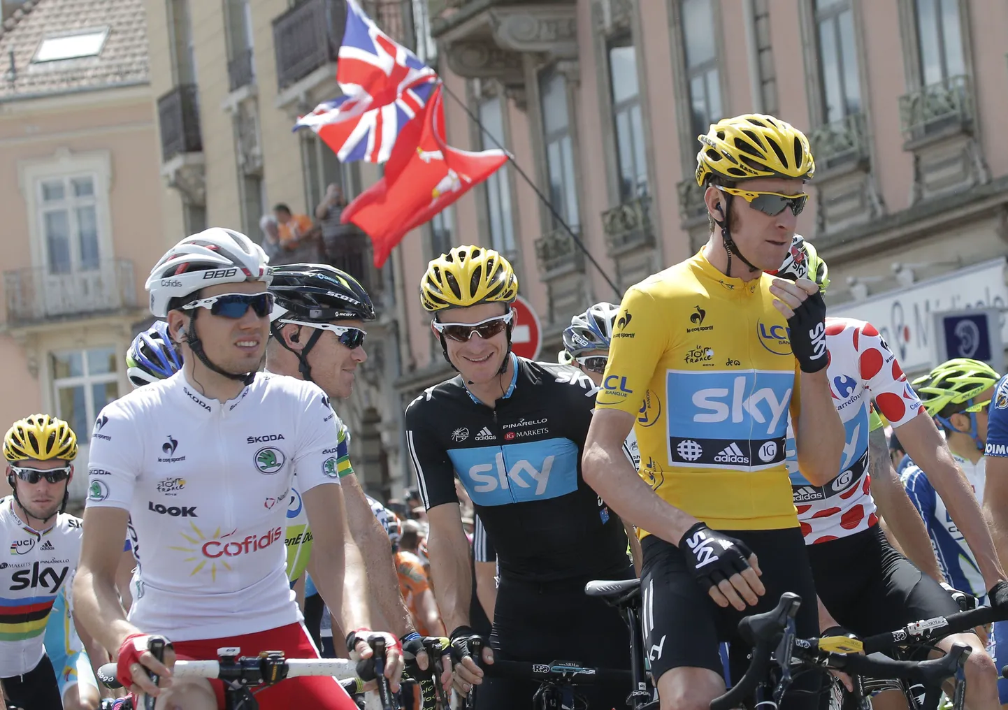 Rein Taaramae (vasakul) 2012. aasta Tour de France'il