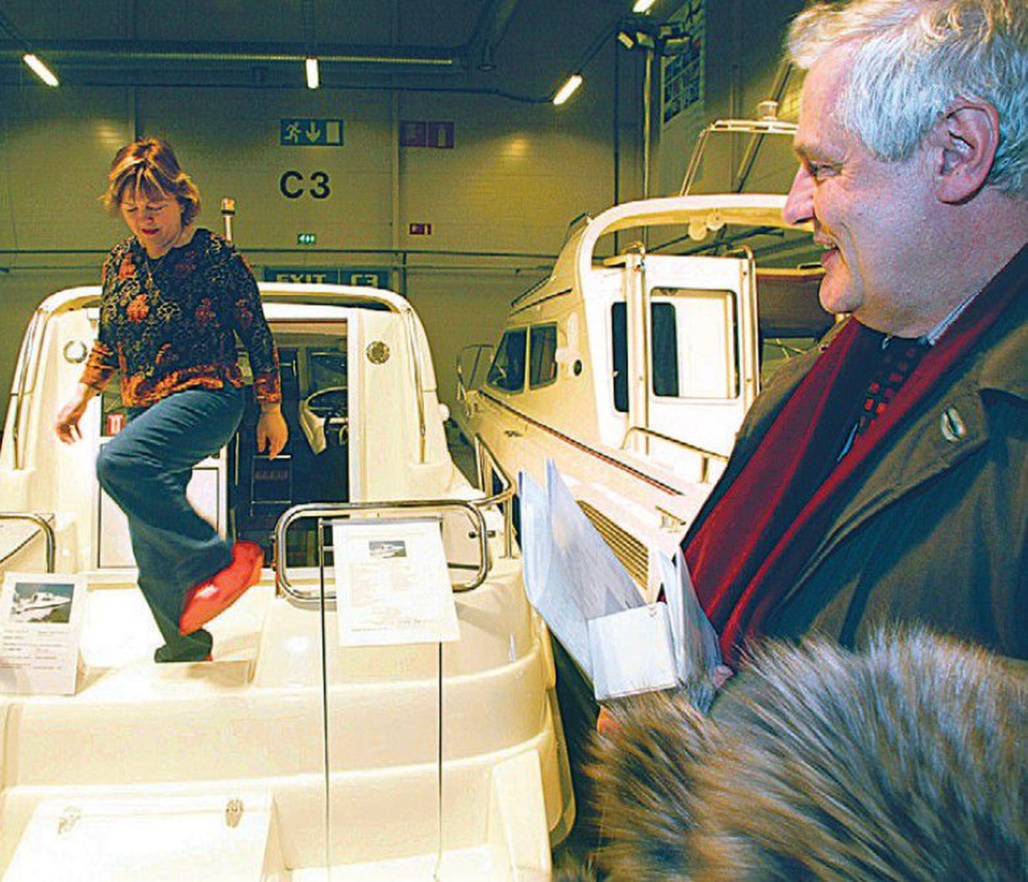 Heete Simm ja Herman Simm 2007. aastal Tallinnas messil kaatrit uudistamas.