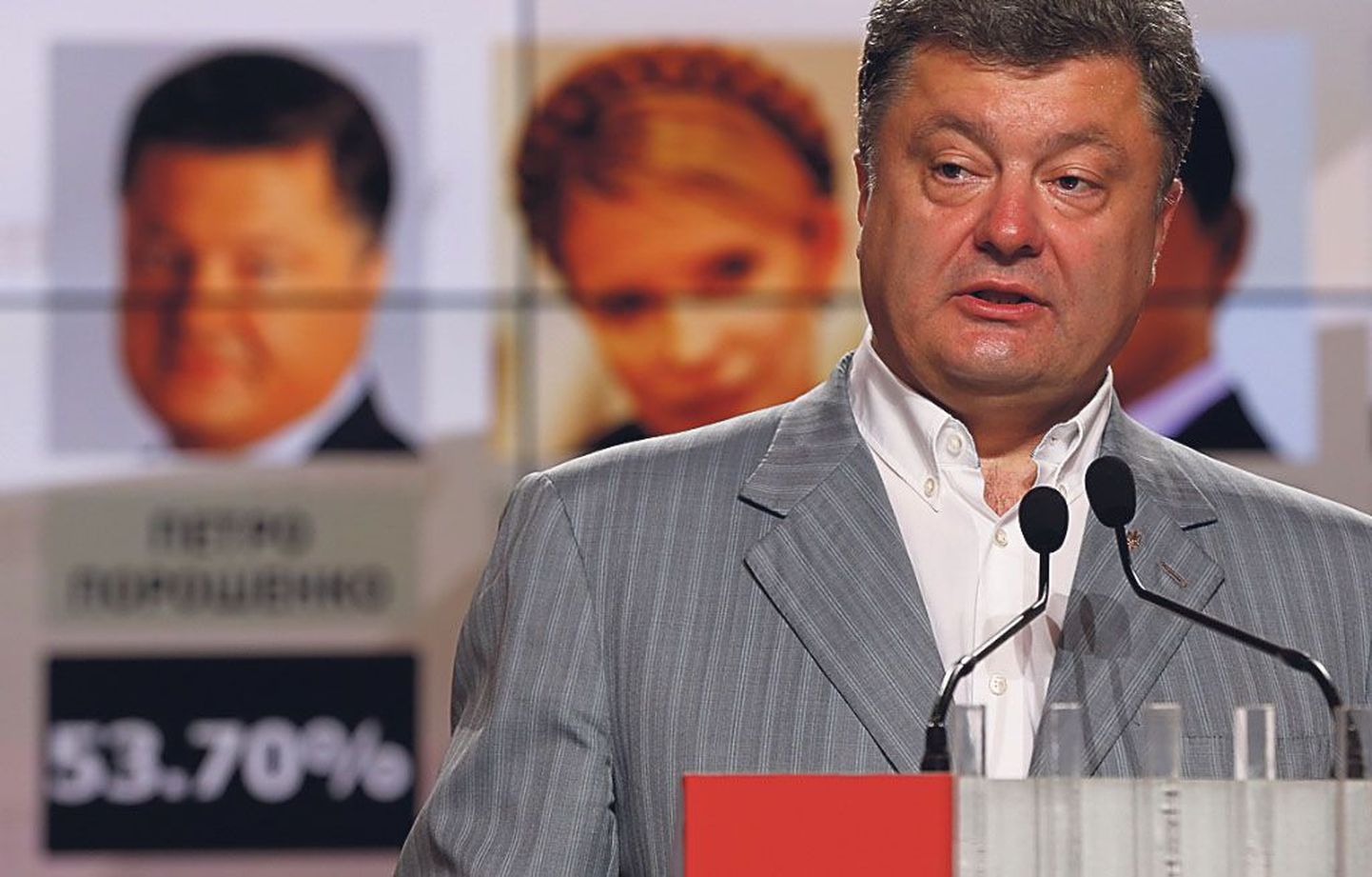 Petro Porošenkol piisas veidi üle 55 protsendist häältest, et esimeses voorus olla valitud Ukraina uueks presidendiks.