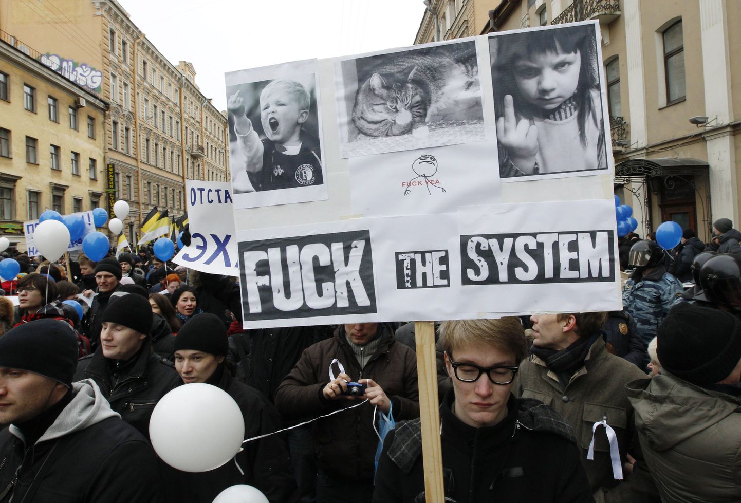 Opositsiooni meeleavaldus Peterburis 25. veebruaril.