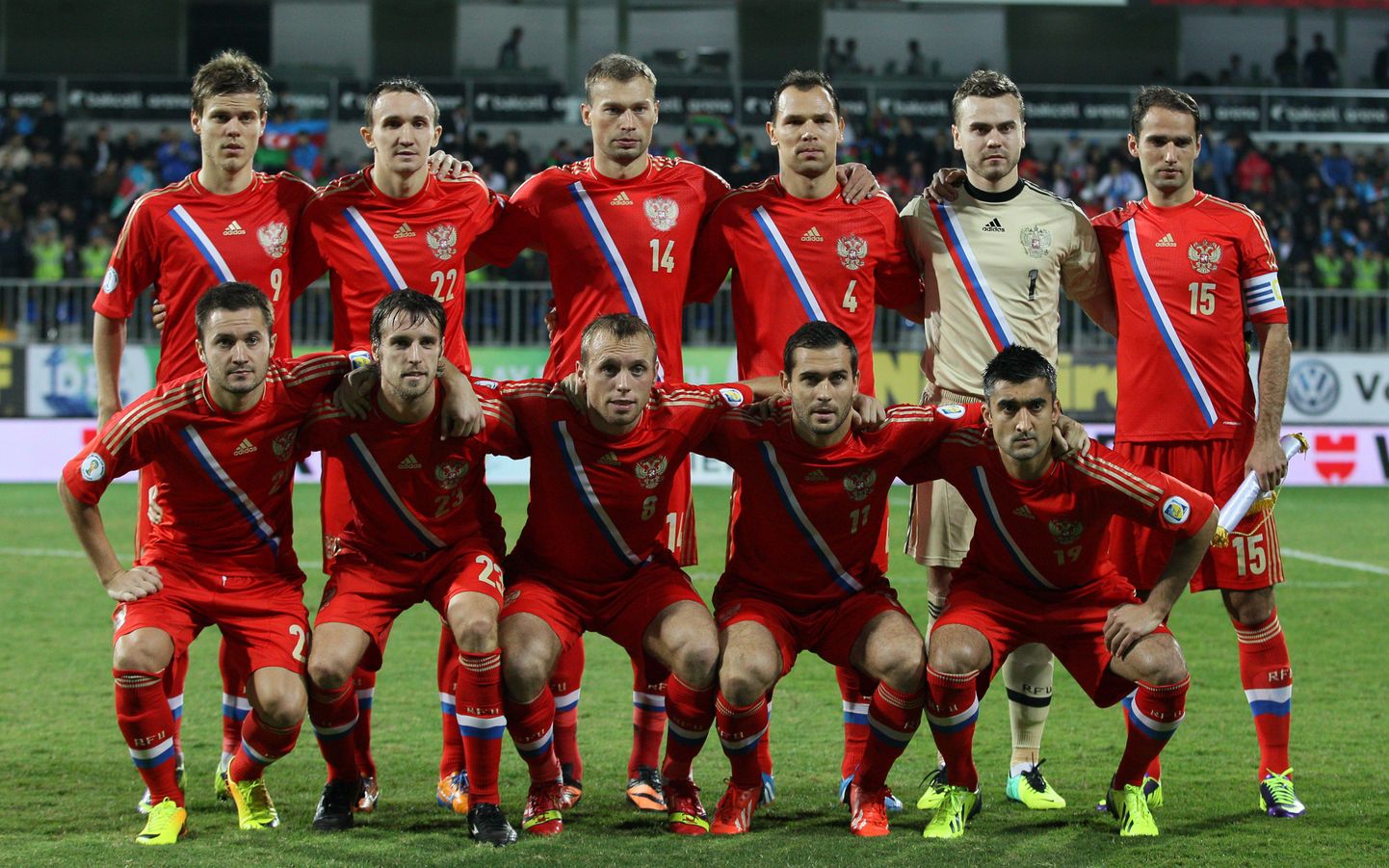 Так выглядела сборная России по футболу в 2013 году.