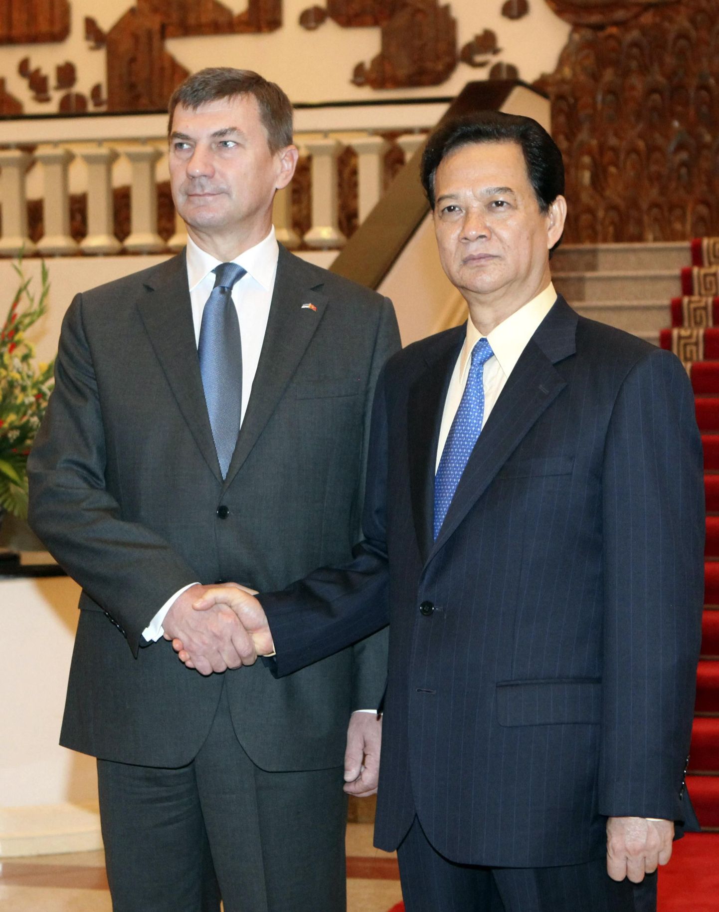 Andrus Ansip koos Vietnami peaministri Nguyen Tan Dung´ga